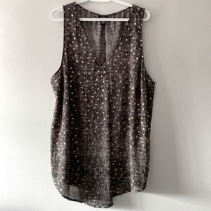 Torrid Melange w/ Gold foil star Pattern Sleeveless Tunic